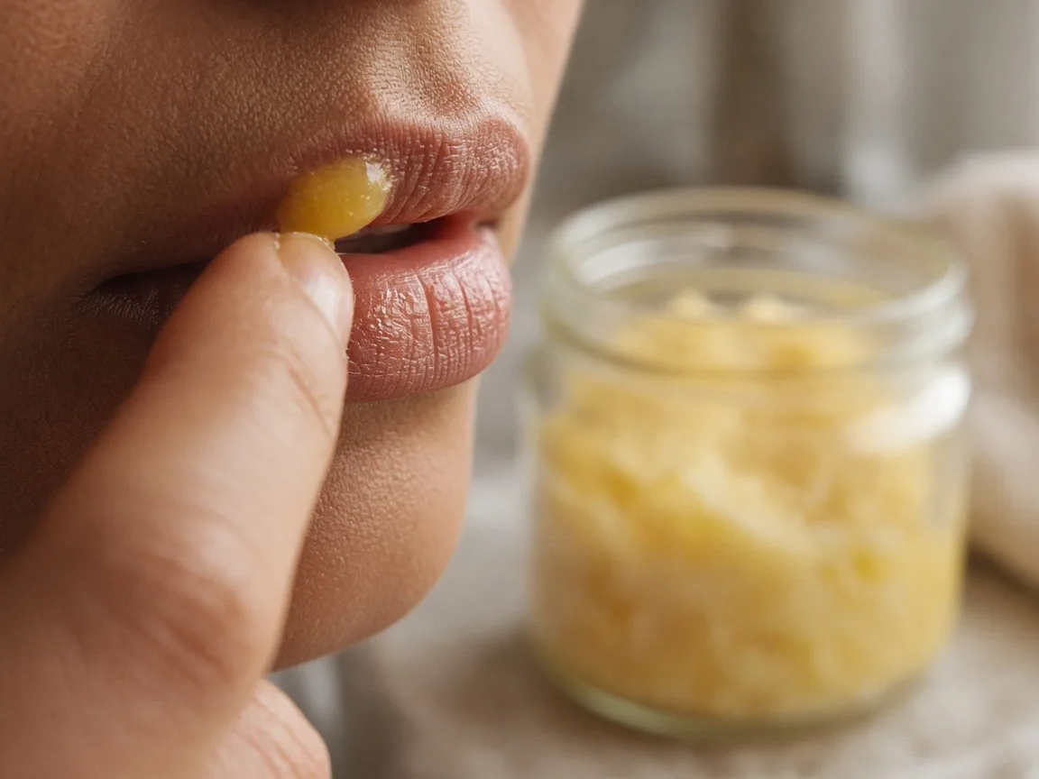 Ghee for lips - a small jar of ghee for dry and chapped lips